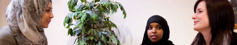 Students in the social science common room