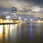 River Thames and Millbank by night