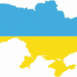 Ukraine flag map