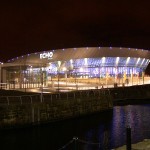 The Echo Arena at night